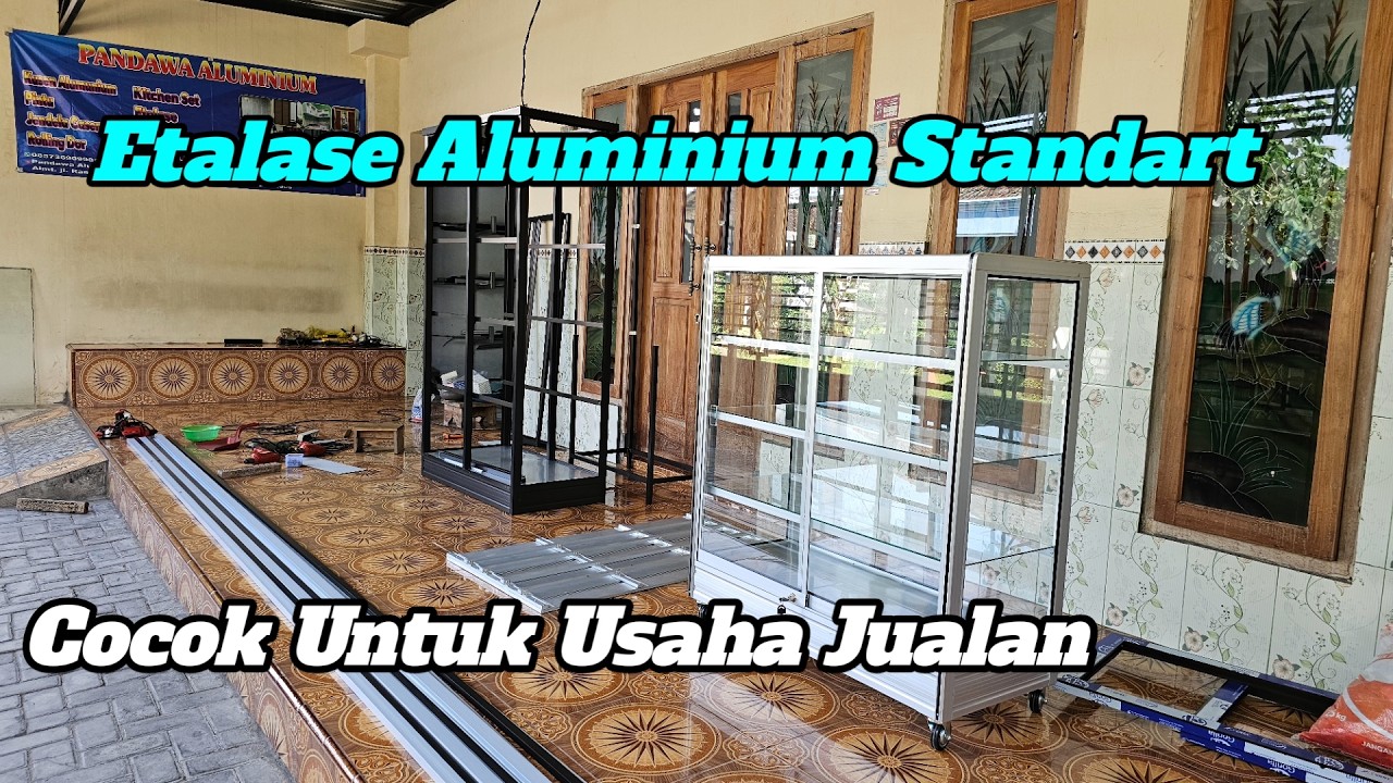 Harga Etalase Aluminium Ukuran 1 Meter Pakai Roda @pandawaaluminium