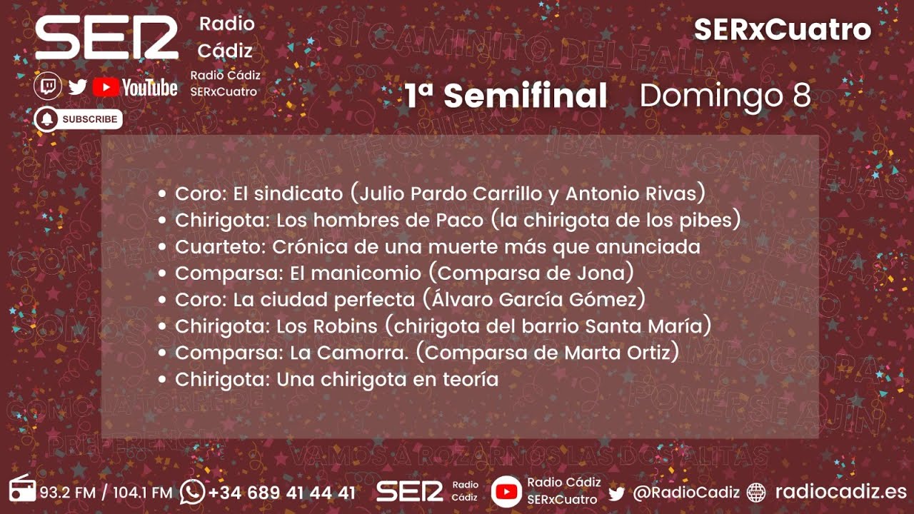 🔴 EN DIRECTO COAC2026: Semifinal uno con Juanelo. Julio Pardo, Pibes, Marta, Jona…