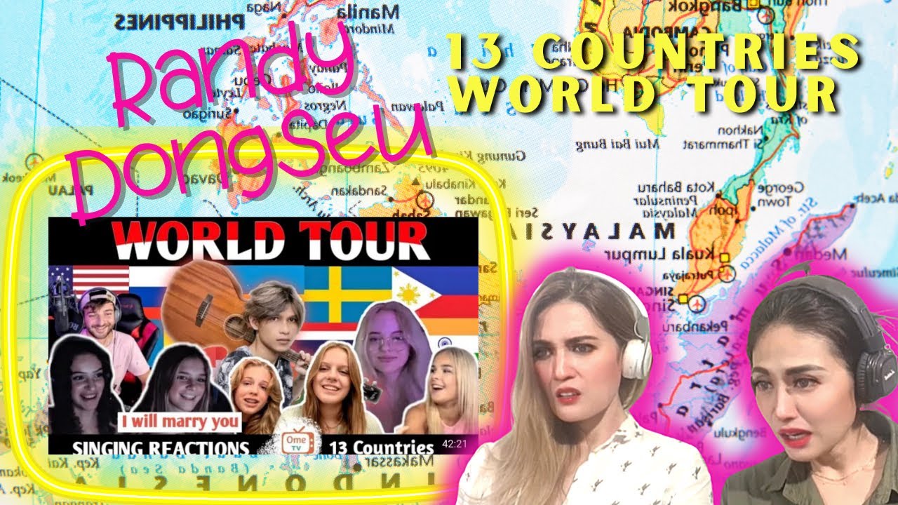 Our reaction to Randy Dongseu | World Tour to 13 countries | tur dunia ke 13 negara | 🥰😵