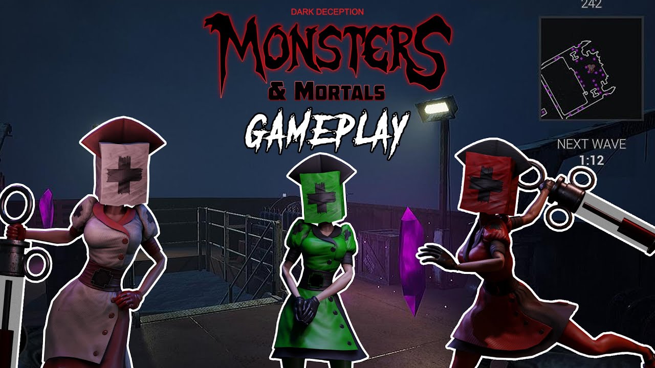 REAPER NURSES ATTACKING!!! - DARK DECEPTION MONSTER VS MORTALS GAMEPLAY