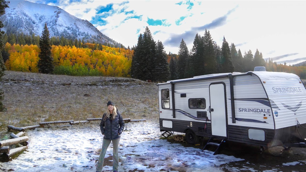WINTER SNOW CAUGHT ME OFF GUARD | Living in a Travel Trailer in Crested Butte Colorado | Van Life
