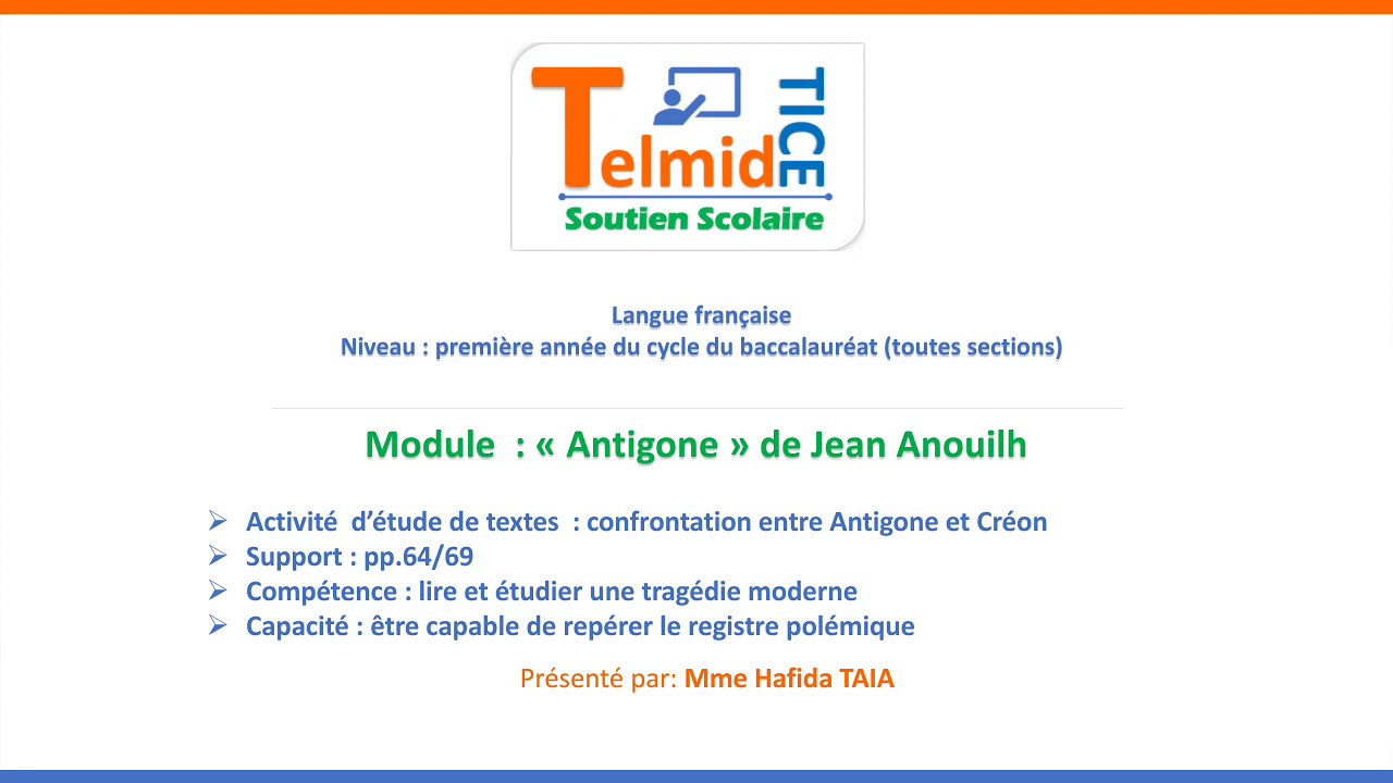 La confrontation entre Antigone et Créon