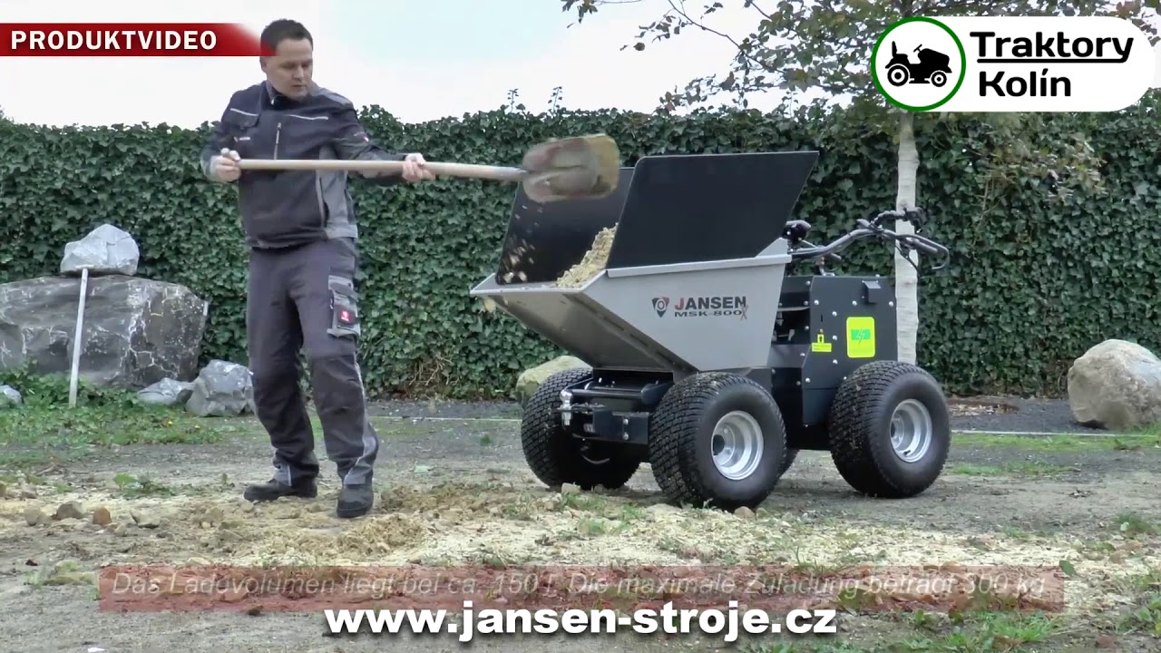 Dumper, kolečko Jansen MSK-800X - Traktory Kolín | www.nejlevnejsitraktory.cz