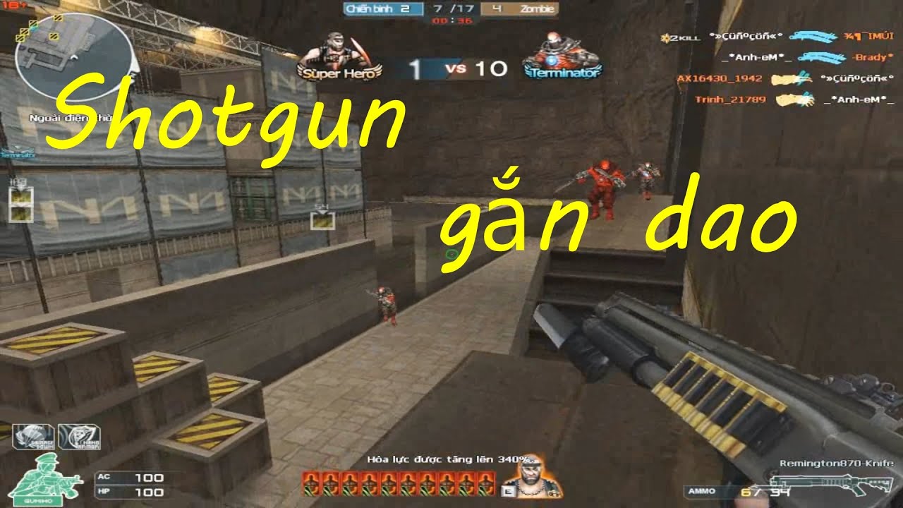 [ Bình Luận CF ] Khẩu shotgun bá đạo Remington870-Knife - Tiền Zombie v4