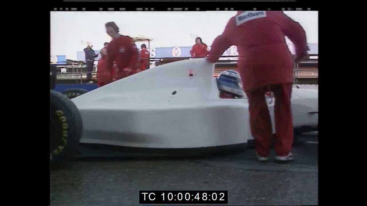 Mika Häkkinen testing the McLaren Lamborghini MP4/8B (1993)