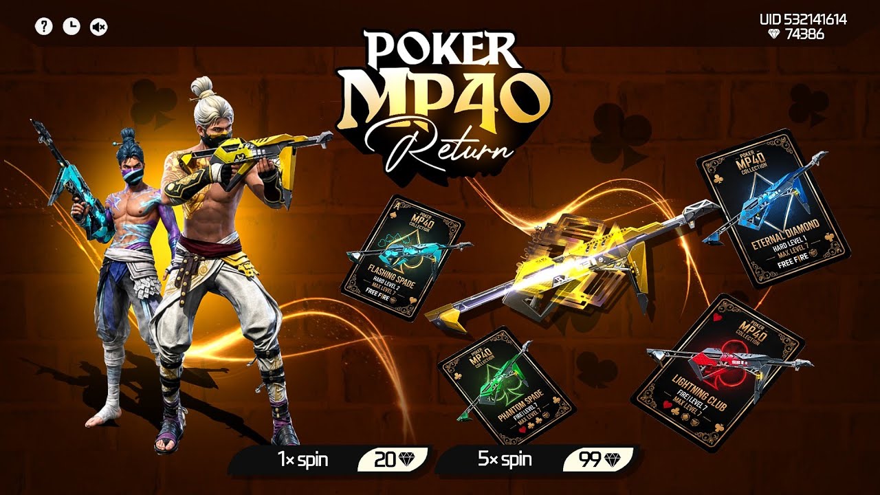 Poker MP40 Return Confirm Date Free Fire |New Event Free Fire Bangladesh Server |Free Fire New Event