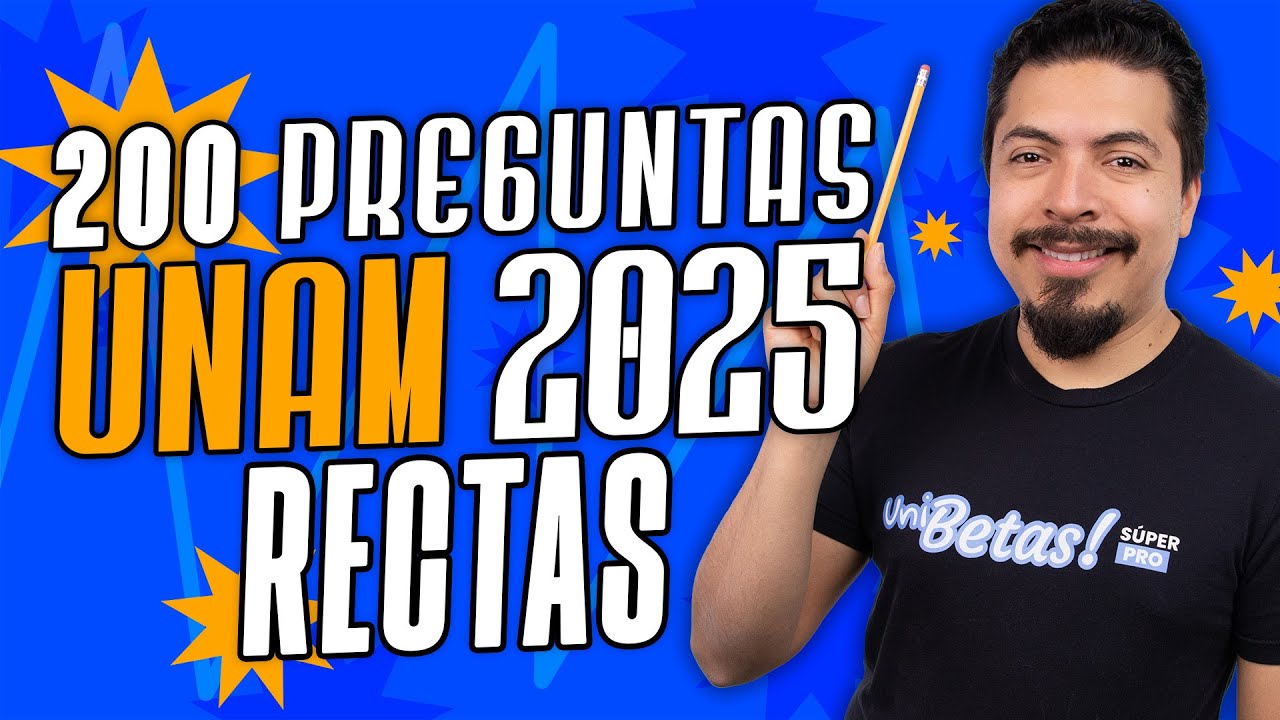 200 Preguntas UNAM Matemáticas: Rectas