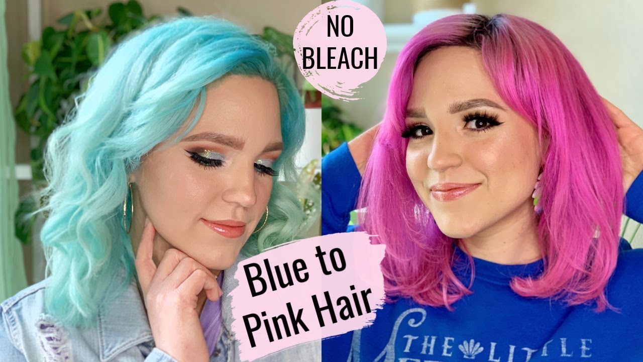 Blue to Pink Hair without Bleach | Iroiro Hair Dye