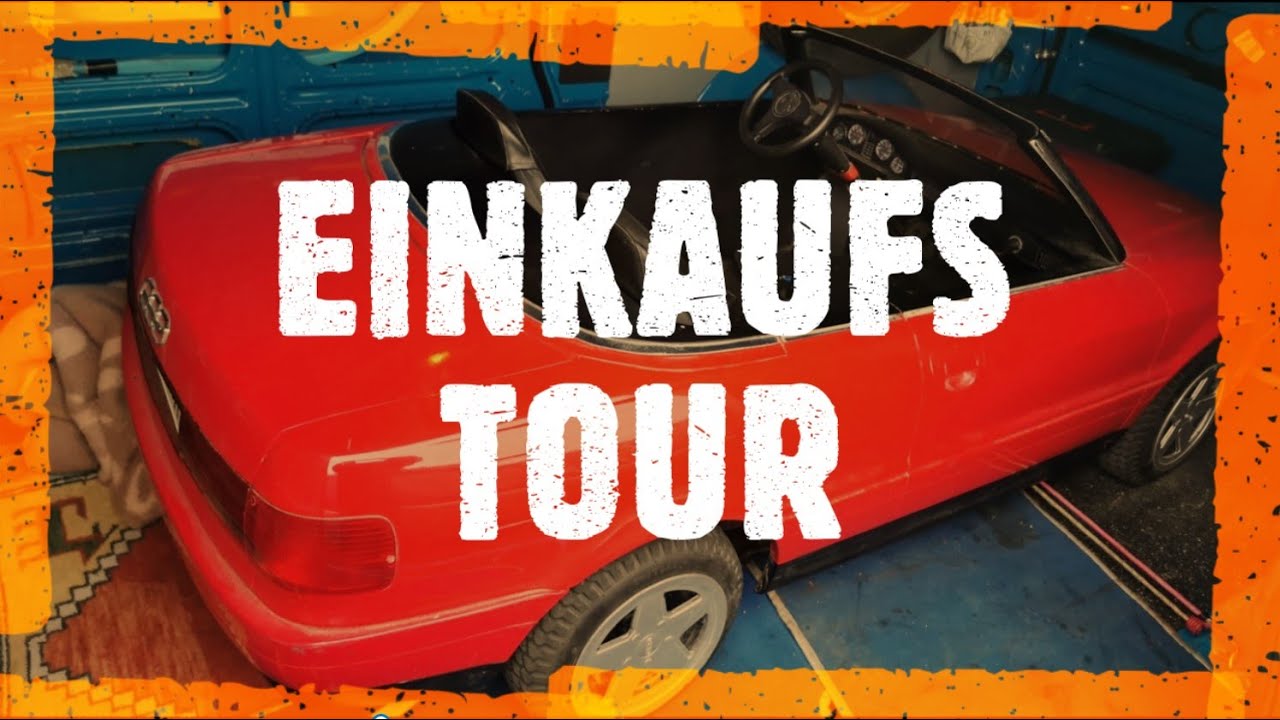 AUDI 80 Cabrio Junior Kids -► Unterwegs im Rollereinkauf - INFOBOX▼▼↓ Audi Quattro Coupe
