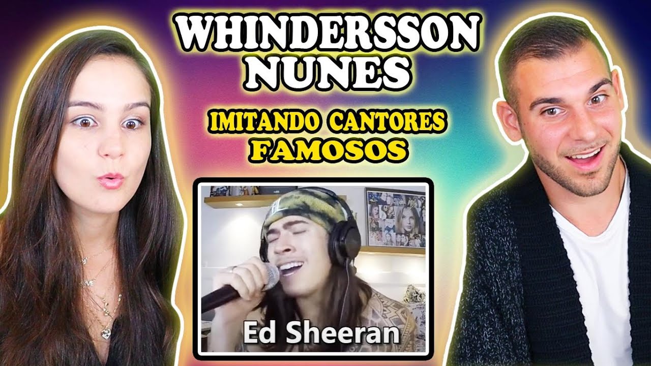 🇧🇷 AMERICANO reage ao WHINDERSSON imitando CANTORES Famosos em INGLÊS - "COMO CANTAR EM INGLÊS"