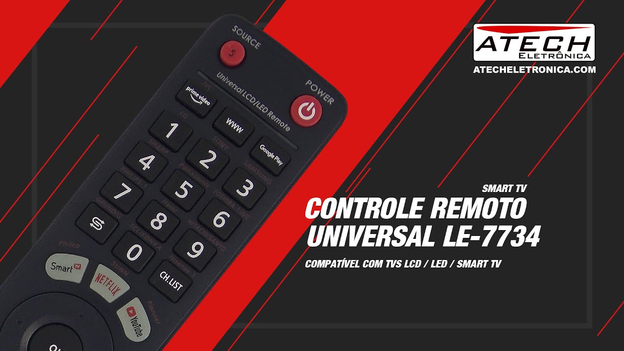 Como Programar Controle Remoto Universal Smart TV LE-7734 / LE7734 (780795)