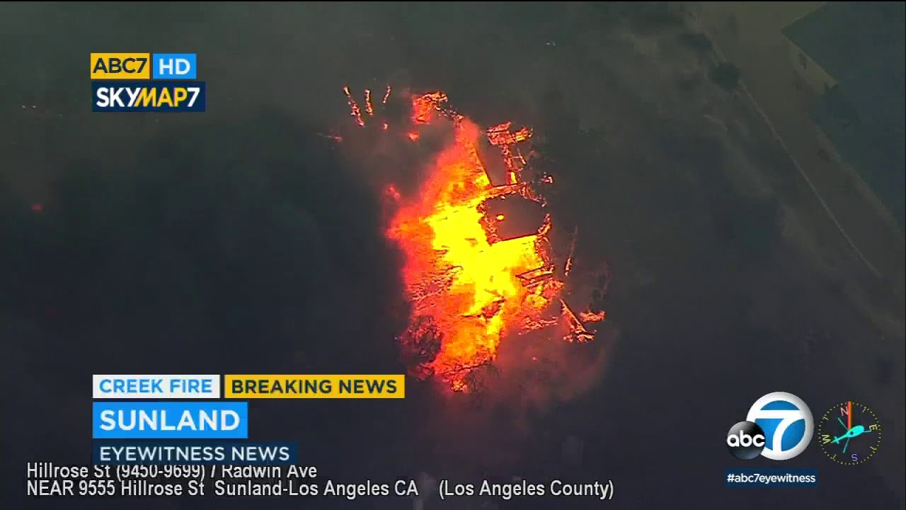 Creek Fire near Sylmar now 11K acres; 30 structures burned | ABC7