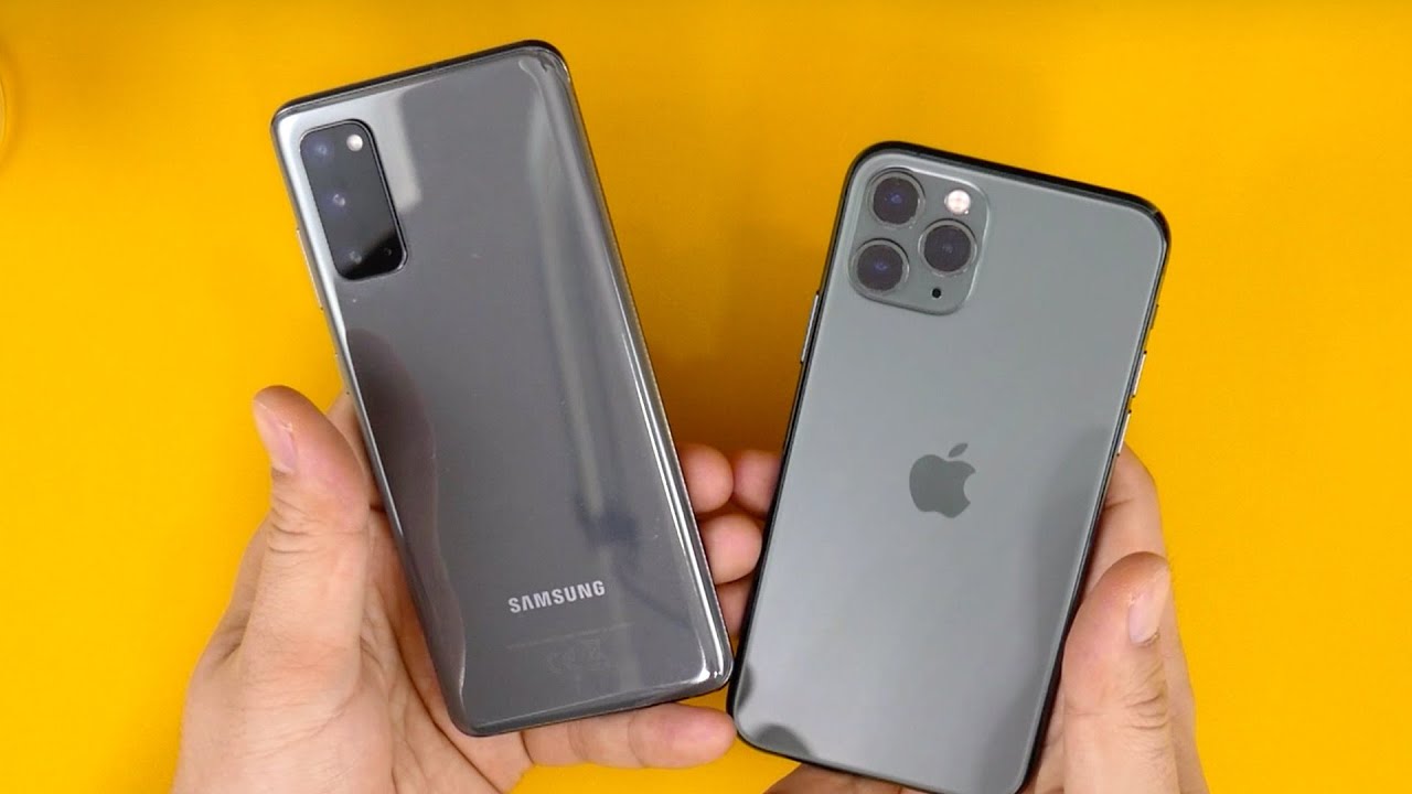 Galaxy S20 vs iPhone 11 Pro smartfonlari orasida BATTLE!