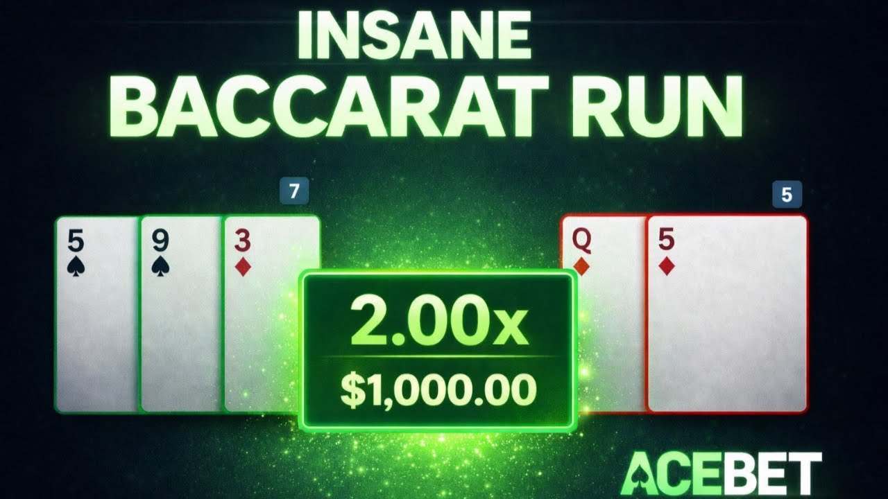 INSANE Baccarat Win Streak Turns Into $1,000 PROFIT 😱 (ACEBET)
