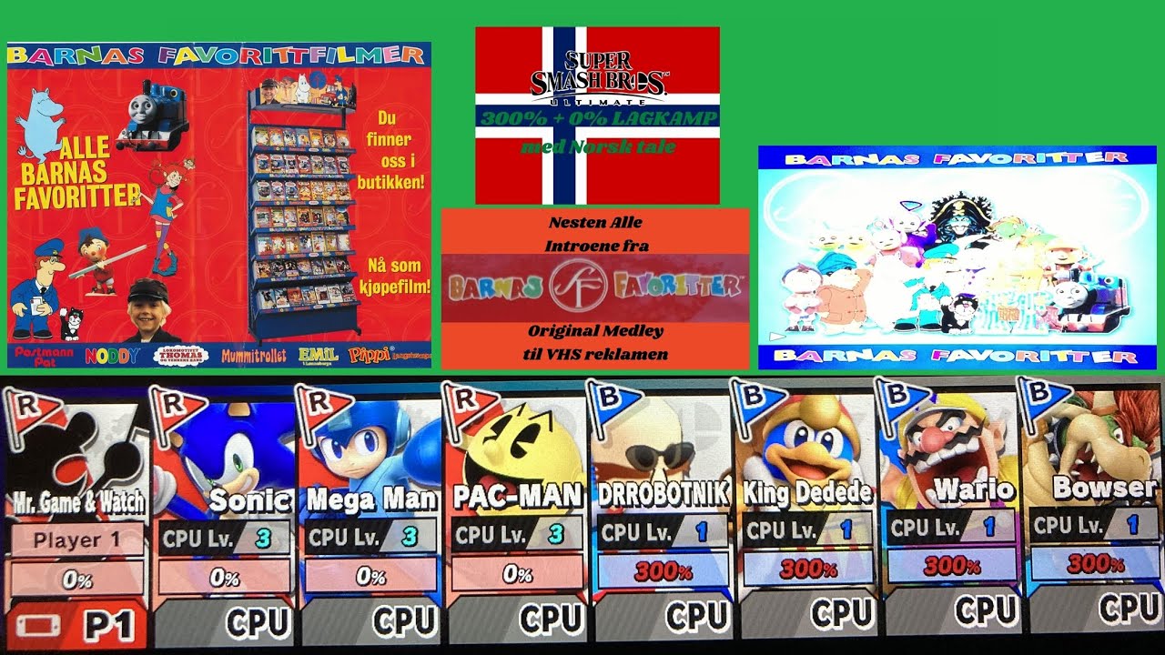 SSBU 300% + 0% SF Norske Barne TV reklame (fra SF Barnas Favoritter til VHS) (Norsk/Norwegian)
