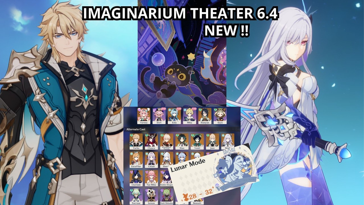 NEW ENEMY !! Imaginarium Theater Act 1 - Act 12 Lunar Mode Full Run | Genshin Impact 6.4