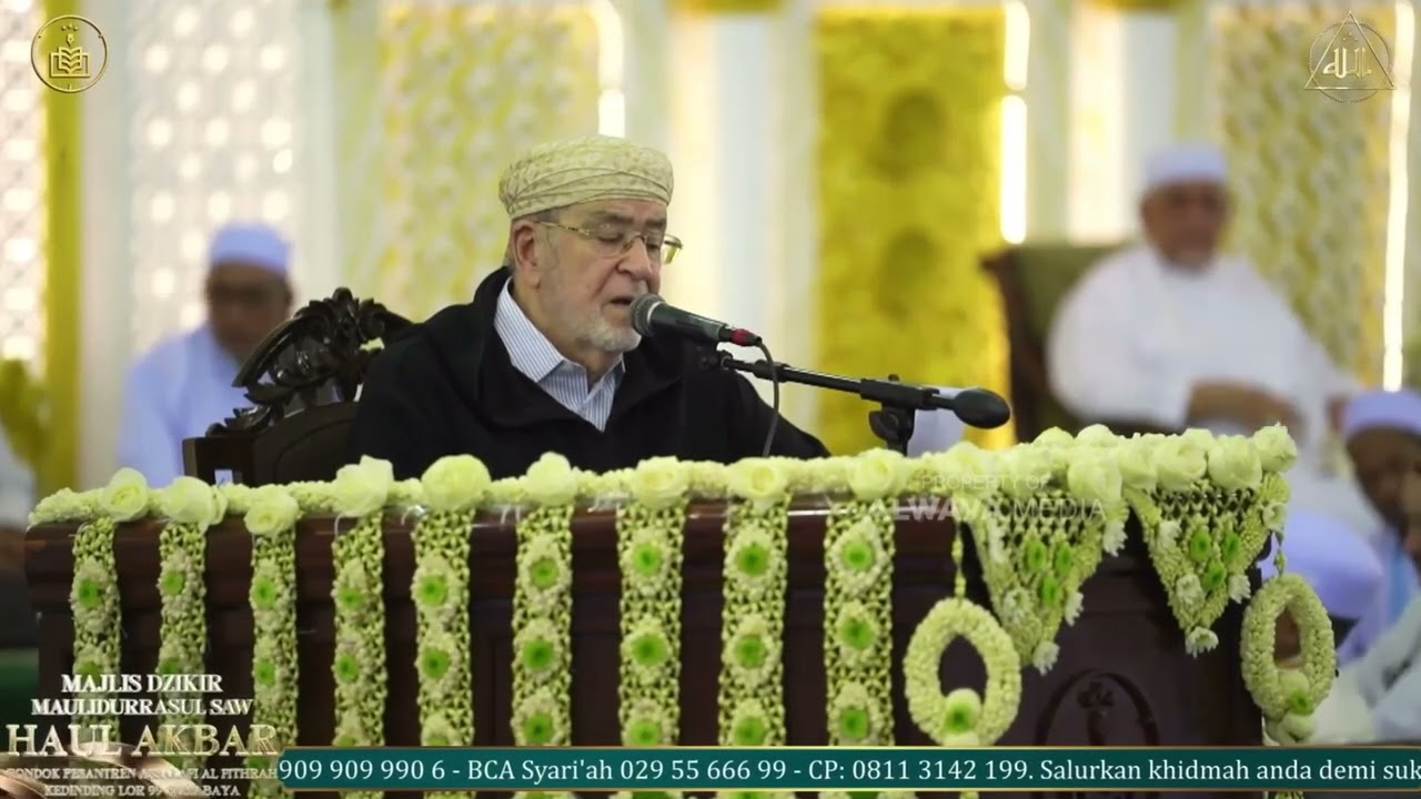 كلمتي في الذكرى السنوية للإمام عبد القادر الجيلاني في المسجد الكبير بمدينة سورابايا –، إندونيسيا