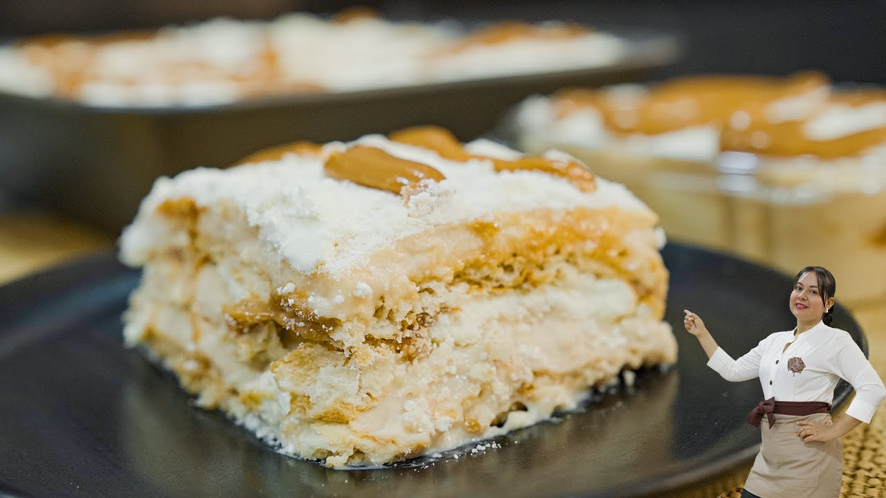 El postre más fácil del mundo PAVÉ DE DULCE DE LECHE receta fácil