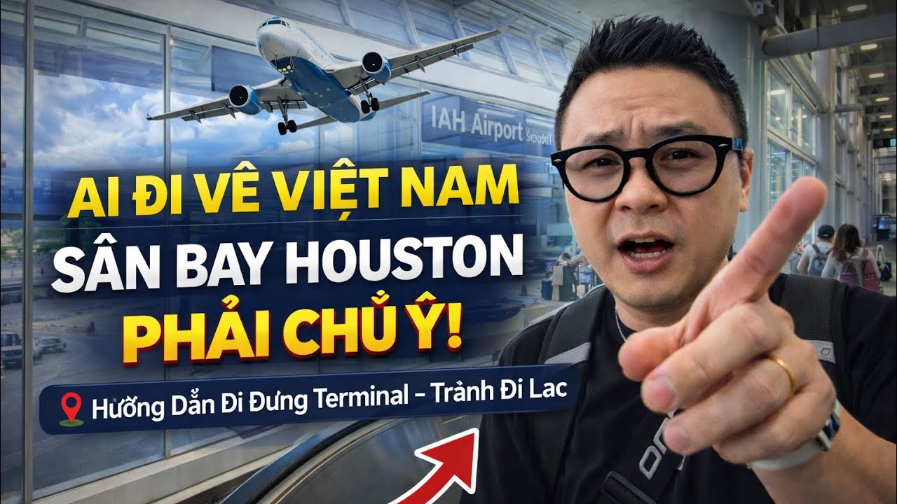 AI ĐI VỀ VIỆT NAM SÂN BAY HOUSTON PHẢI CHÚ Ý