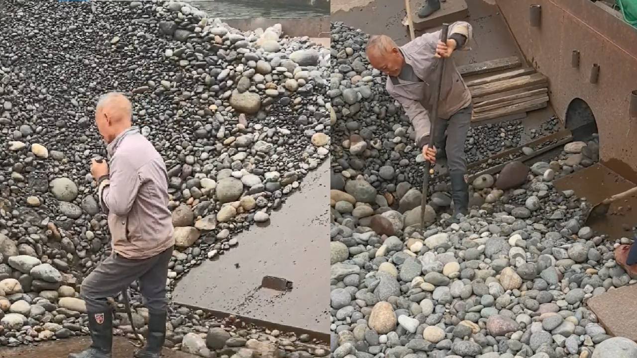 First board 3,500 tons sand ship unloading  pebbles | Satisfactory video