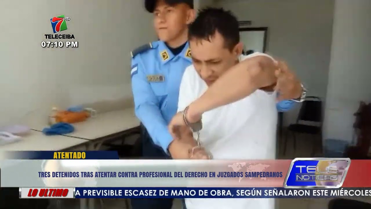 Tres detenidos tras atendar contra profesional del derecho en Juzgados Sampedranos.