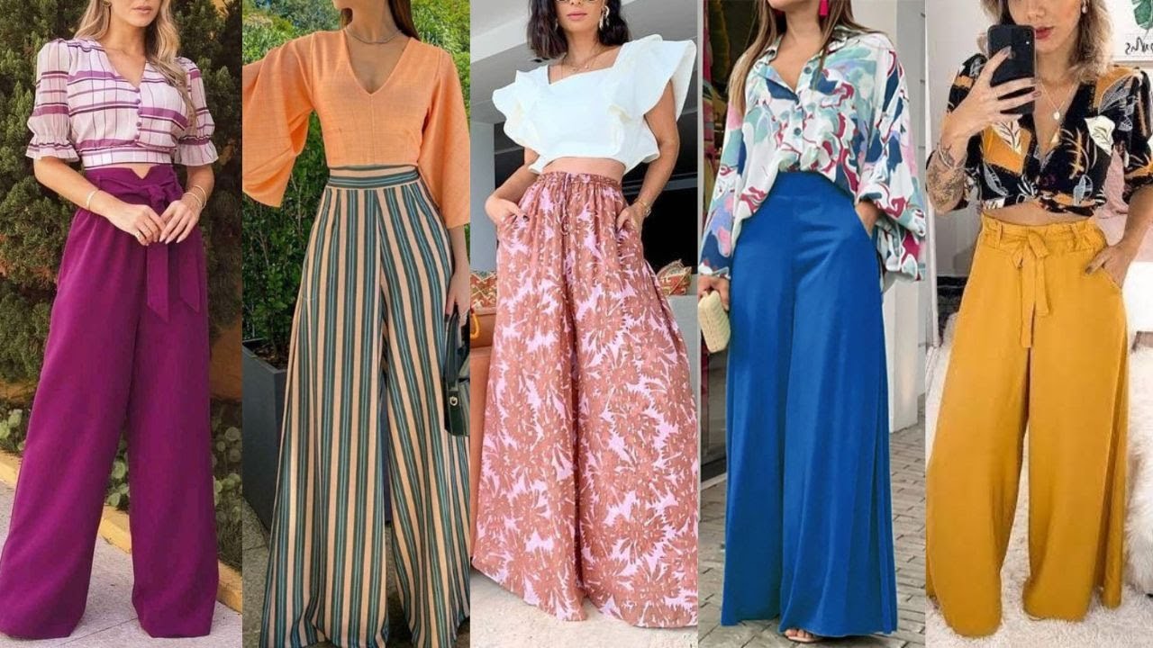 OUTFITS CON BLUSAS PARA PALAZZOS IDEAS DE MODA 2023🎉OUTFITS WITH BLOUSES FOR PALAZZOS FASHION IDEAS