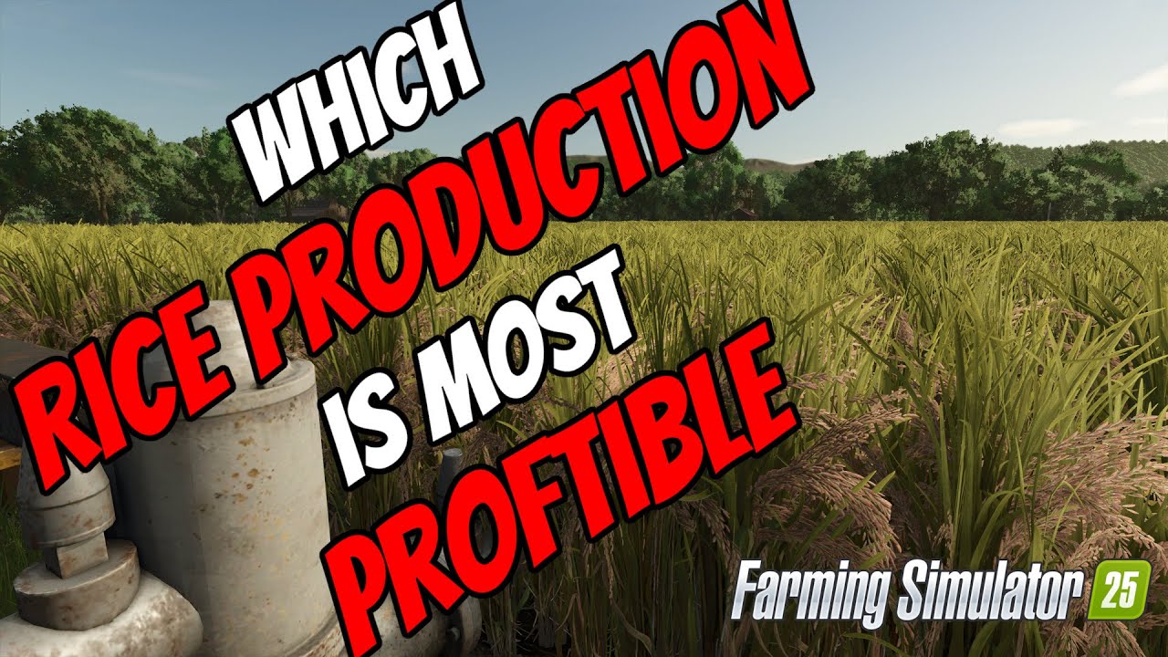Самый прибыльный способ переработки риса в Farming Simulator 25!