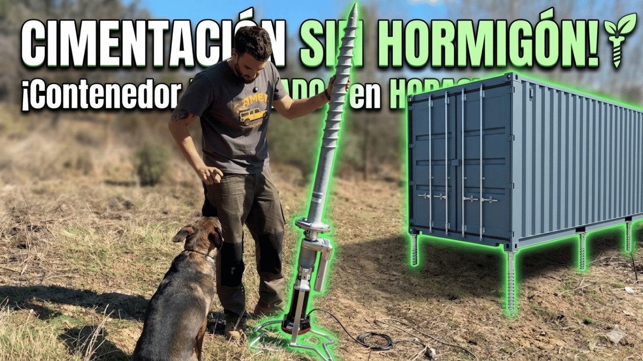 Cimentación sin hormigón con tornillos Krinner | Casa Contenedor Ep. 2
