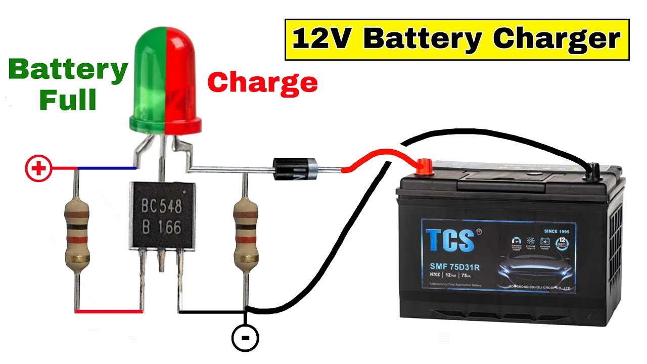 How To Make Automatic 12V Battery Charger Circuit