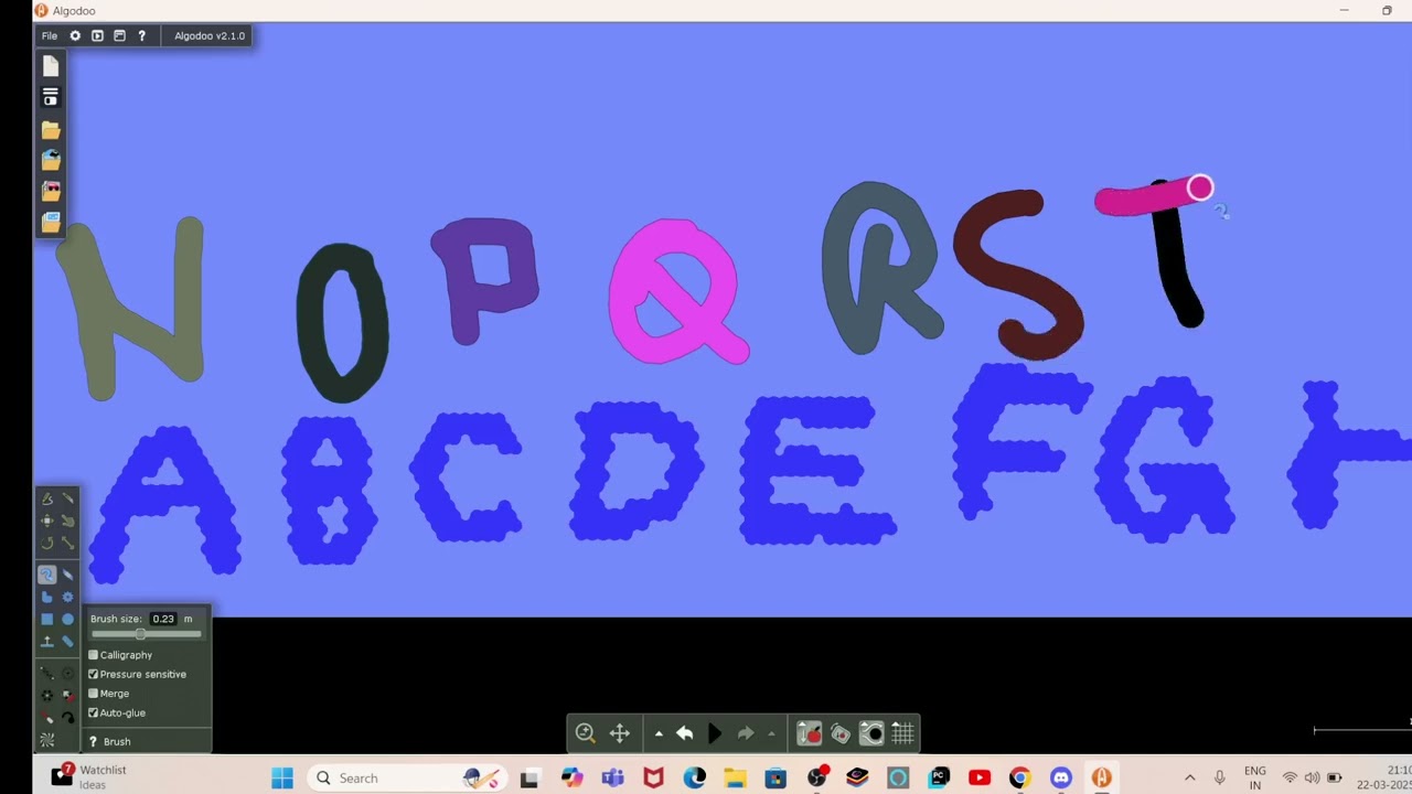 Algodoo - C1E2 | Liqufied Letters Fullscreen