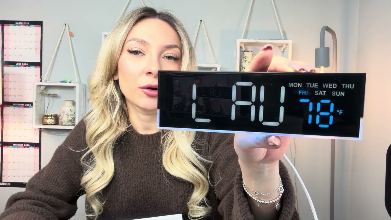 Digital Alarm Clocks for Bedrooms with Light, Small Digital Clock Battery Operated, Bedside 