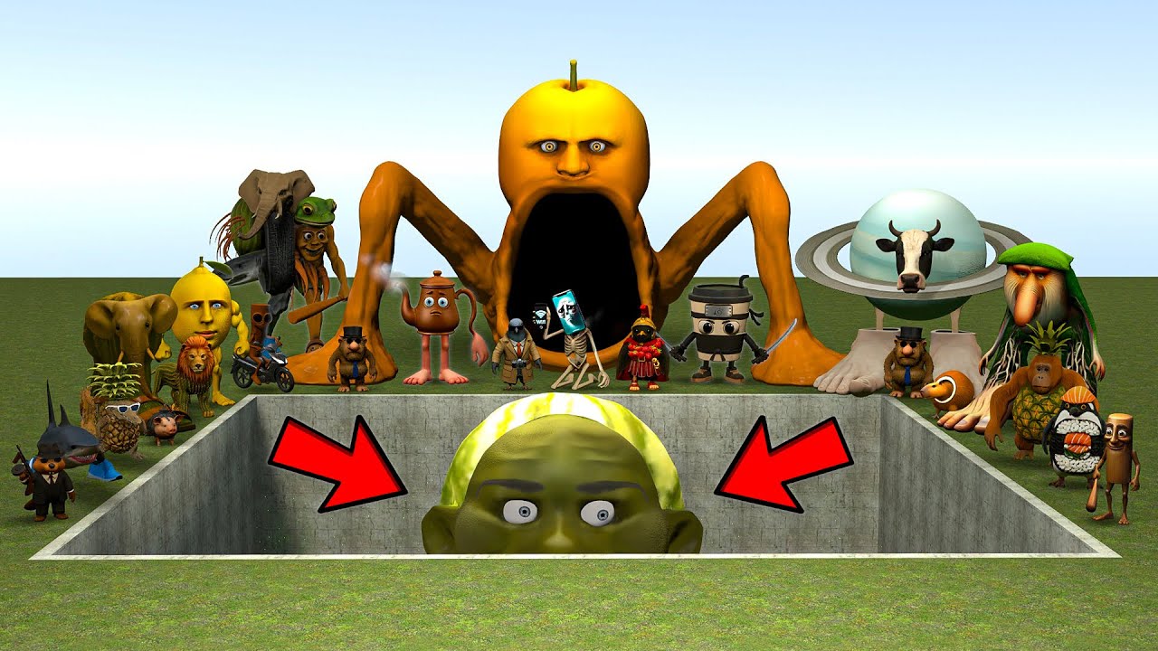 ALL NEW ITALIAN AI BRAINROT MEMES VS THE GIANT PIT WITH LIN GANG MELON! - Garry's Mod