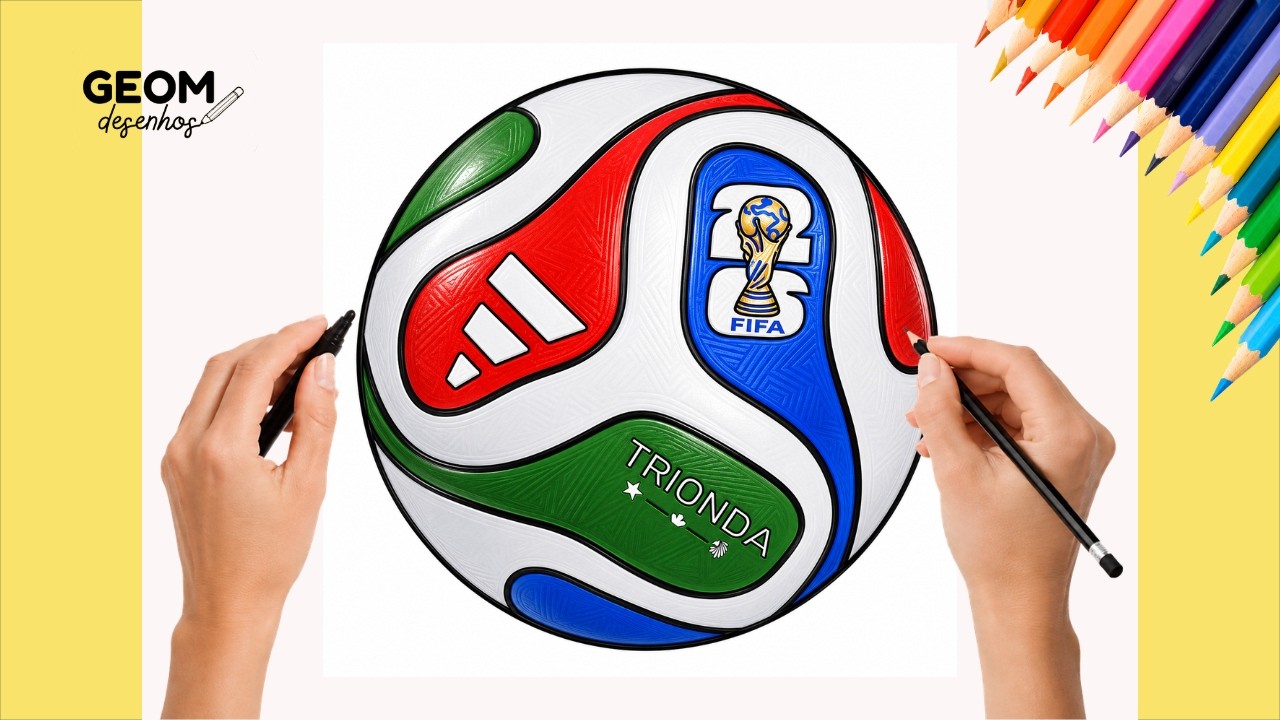 COMO DESENHAR A BOLA DA COPA DO MUNDO TRIONDA ⚽ F&Aacute;CIL E PASSO A PASSO #BolaDaCopa #bola #Futebol