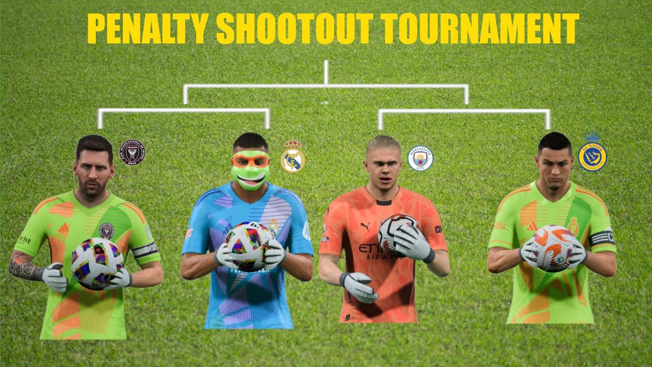 GK Haaland vs GK Ronaldo vs GK Mbapp&eacute; vs GK Messi | Penalty Shootout Tournament - FC24