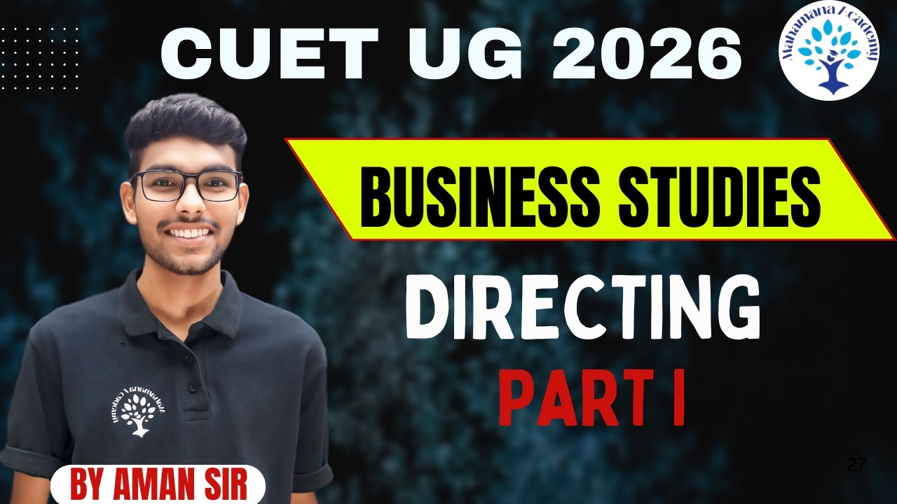 DIRECTING PART - 1 CUET UG 2026 |#cuetug2026 #cuetbusinessstudies #class12th