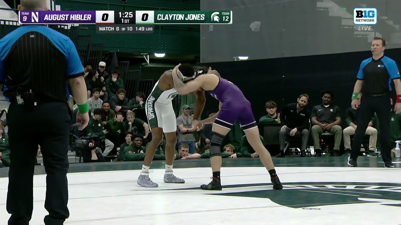 149 lbs: Northwestern's August Hibler vs. Michigan State's Clayton Jones | Michigan State Wrestling