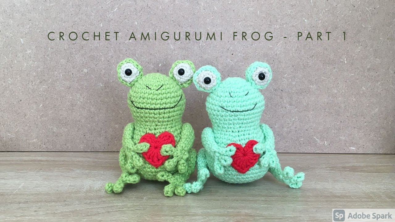 Crochet amigurumi frog tutorial part 1 - Valentine's Day Crochet