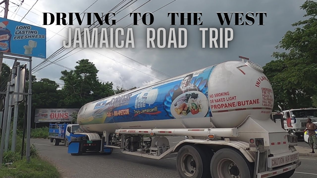 DRIVING TO THE WEST , JAMAICA ROAD TRIP , FERRIS GAS STATION TO SAVANNA LA MAR TOWN WESTMORELAND J.A