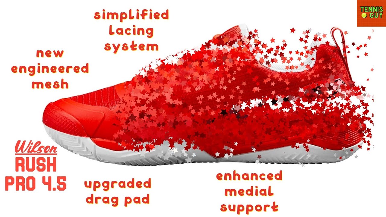 👟 WILSON RUSH PRO 4.5 Tennis Shoe First Look - Design, Tech & What's New/Old? 👀
