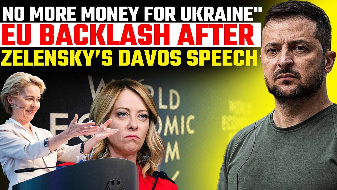 &laquo;Никаких больше денег для Украины!&raquo; &mdash; протесты в ЕС после речи Зеленского в Давосе.