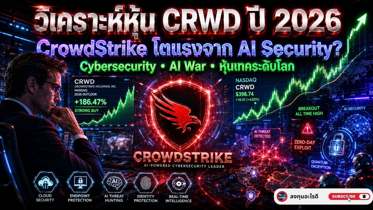 วิเคราะห์หุ้น CRWD ปี 2026 | CrowdStrike ยังโตได้อีกไหม? หลังหุ้นพุ่งแรงทำ All Time High