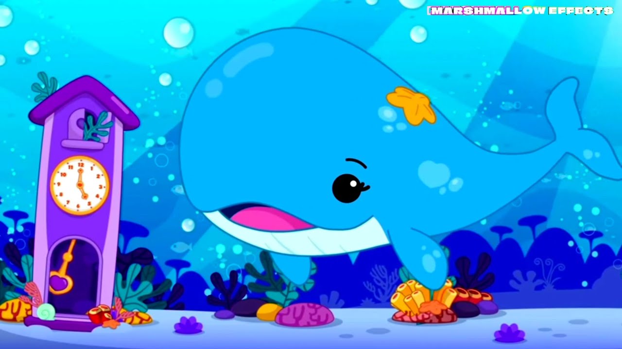 HICKORY DICKORY DOCK  ||  BEAUTIFUL BIG WHALE UNDERWATER🐋😍
