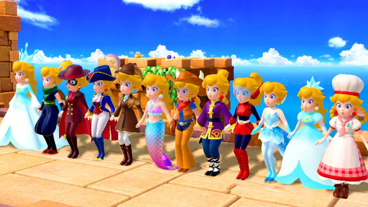 【スーパーマリオパーティ】スペシャル全キャラクターピーチショータイム衣装 (すべてのミニゲーム)