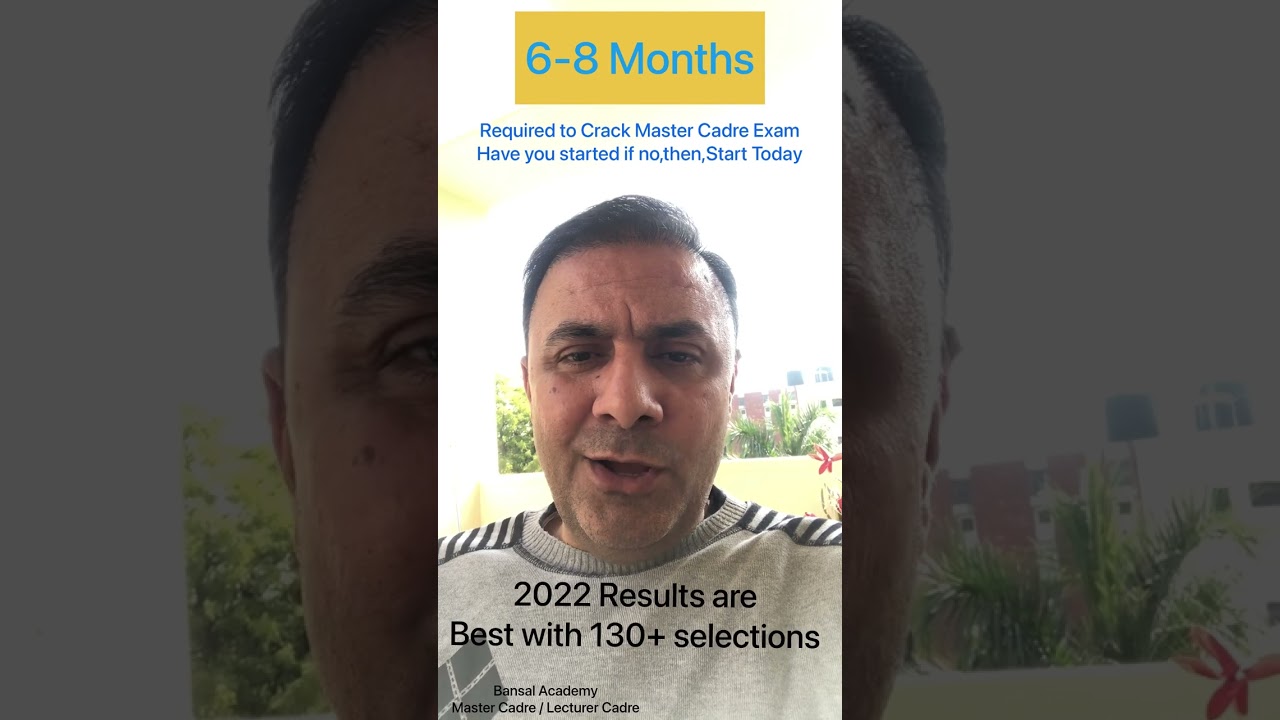 Start Your Master Cadre Preparation Today With Bansal Academy #mastercadre #youtubeshorts
