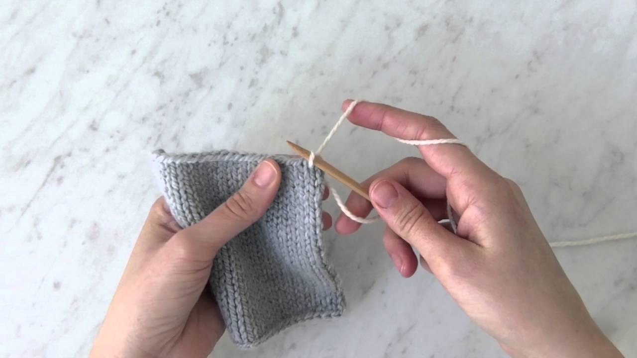 Picking up Stitches along a Horizontal Edge Tutorial | Purl Soho