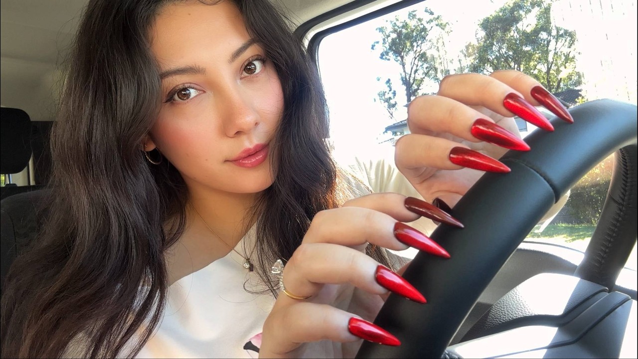 ASMR in my car (tapping and scratching)