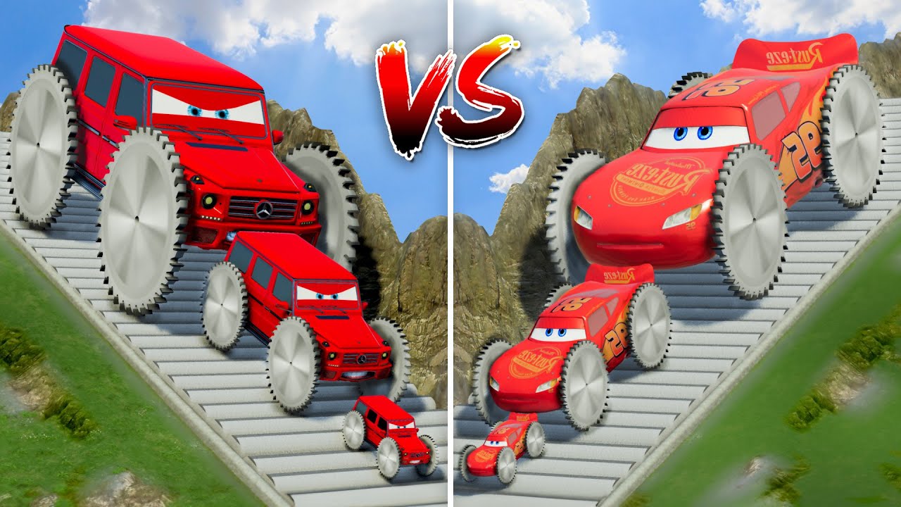 Big & Small Red Vizor with Monster Saw wheels vs Mcqueen with Saw wheels - which is best?