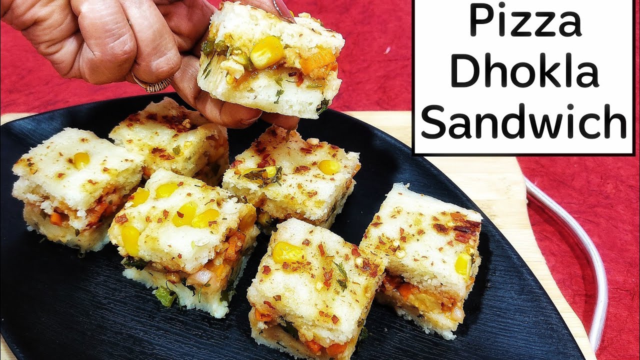Pizza Dhokla | पिज्जा ढोकला | Pizza Sandwich Dhokla Recipe | Sandwich dhokla recipe | सैंडविच ढोकला