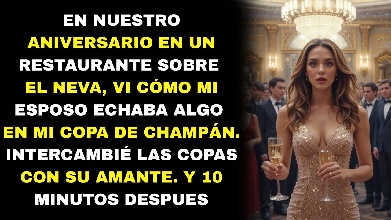 En nuestro aniversario, puso algo en mi copa… la cambié por la de su amante y todo cambió.