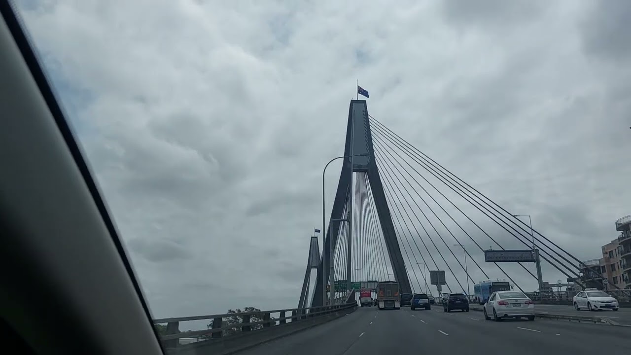Driving around iconic city of Sydney .